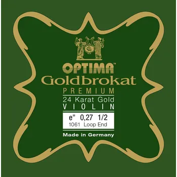 Struna pro kytaru a smyčcový nástroj Optima Struny pro housle Goldbrokat Premium 24 Karat GoldE 0,27 S hart 31089