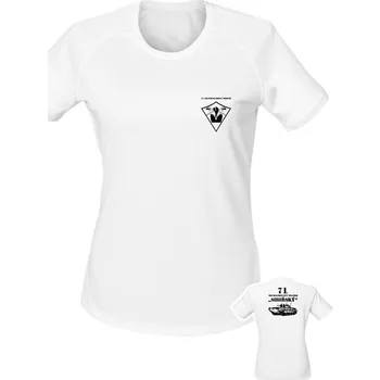 Dámské tričko Dámské funkční tričko 71. mechanizovaný prapor BVP - bílá