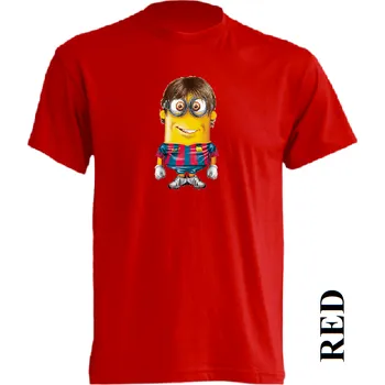 Chlapecké tričko detske-levne-bavlnene-tricko-fotbalista-messi-mimon Barva: Red - červená, velikost: 92