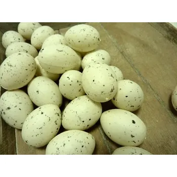 Velikonoční dekorace Vajíčko 4 cm - kropenaté ivory