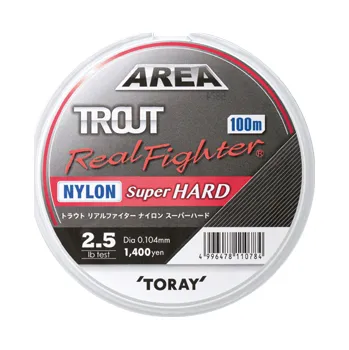 Toray Vlasec Trout Area Real Fighter Nylon HARD 100 m 0,117 mm