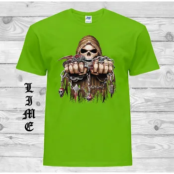 Chlapecké tričko detske-levne-bavlnene-tricko-potisk-smrt-osud Barva: Lime - limetková, velikost: 128