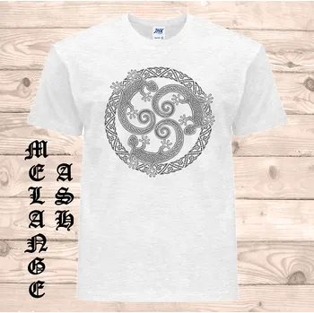 Dívčí tričko detske-levne-bavlnene-tricko-potisk-keltske-jesterky Barva: Heather grey - vřesově šedá, velikost: 104