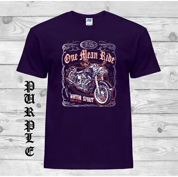 chopper-detske-levne-bavlnene-tricko-potisk-One-Mean-Rider Barva: Purple - purpurová, velikost: 140