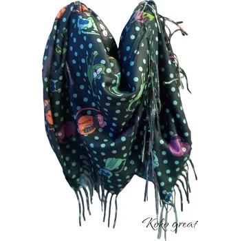 Šátek Šátek zimní c.10, novinka, zelený