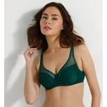 Jednobarevná podprsenka Generous, s kosticemi zelená 90D