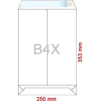 Obálka Obálky B4 X 250x353 mm dno tašky bílé, samolepící, krycí páska 449992