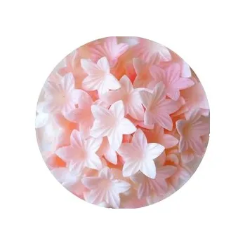 Jedlá dekorace na dort Jedlá dekorace (jedlý papír) - Kvítečko mini / růžová 400 kusů