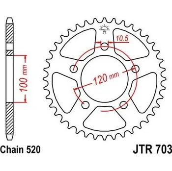 Řetězová sada pro motocykl Jt sprockets JTR 703-44 Aprilia/BMW