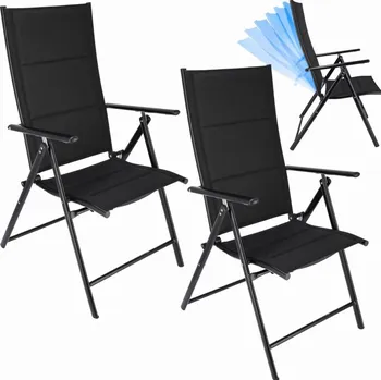 Zahradní polohovací křeslo Stylo SD-3284 černá - 2 ks