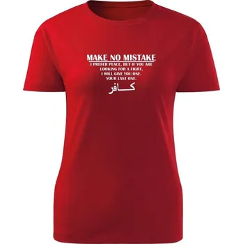 Dámské tričko Dámské triko MAKE NO MISTAKE - červená
