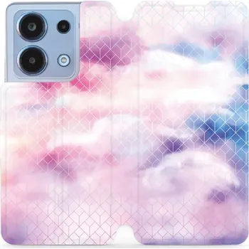 Pouzdro na mobilní telefon Flipové pouzdro Mobiwear - Xiaomi Redmi Note 13 4G - MR02S Vodovkové obrazce (Knížkové flip pouzdro, obal, kryt na mobil Xiaomi Redmi Note 13 4G - MR02S Vodovkové obrazce, materiál Umělá kůže + TPU - ochrana 360°, stojánek, silikonová vanička, magnetické)