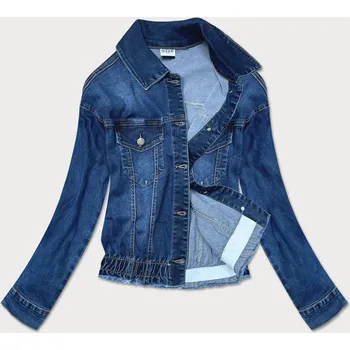 Tmavě modrá dámská džínová netopýří bunda (5668-K) odstíny modré S (36)