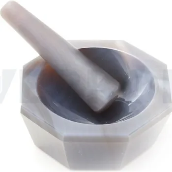 Miska třecí achátová s tloučkem, Objem [ml]: 13, Vnější průměr [mm]: 60