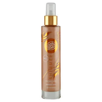 Rozjasňovač Bodyboom třpytivý zlatý rozjasňovač na tělo, 100 ml