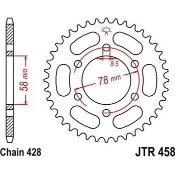 Řetězová sada pro motocykl Jt sprockets JTR 458-42 Kawasaki