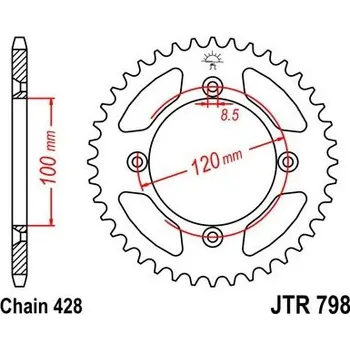 Auto-moto Jt sprockets JTR 798-52 Suzuki /Yamaha