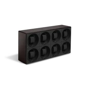 Natahovač hodinek SWISSKUBIK Multiple 8p SwissKubiK v hnědé kůži prošívanou hnědou nití