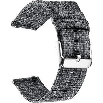 Řemínek na hodinky Nylonový řemínek Ricardo 22mm (pro Garmin Venu 3, Forerunner 265, Vívoactive 4 aj.), šedý V2, Quick Release