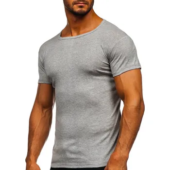 Pánské tričko Šedé pánské tričko bez potisku Bolf NB003 - 2XL