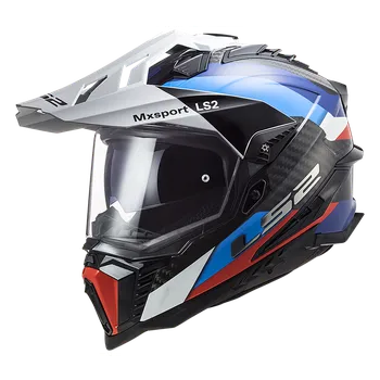 Helma na motorku LS2 MX701 Explorer C Frontier G. Black/Blue