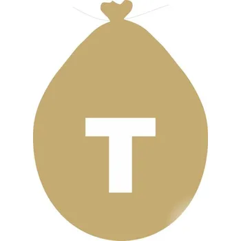 Balónek Balónek písmeno T zlaté -