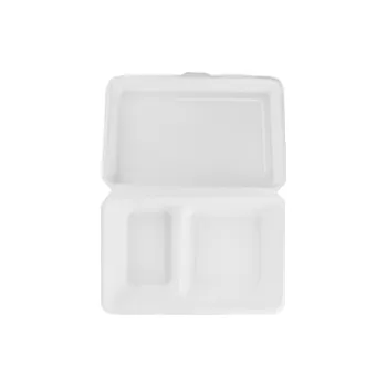 Jednorázové nádobí Menu box z cukrové třtiny 2-dílný 230x150x50mm(1000 ml)/ 50ks