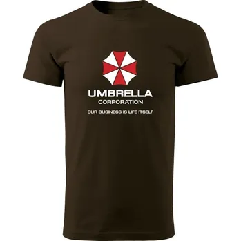 Pánské tričko Tričko Umbrella Corporation - hnědá