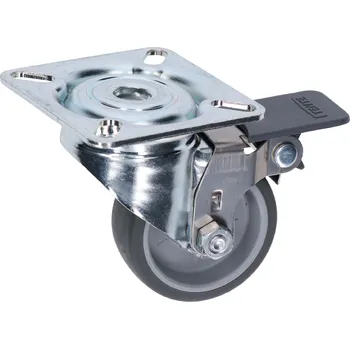 Pojezdové kolečko TENTE koliesko s hriadeľou, priemer 50mm, s brzdou