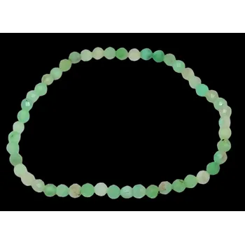 Náramek Chrysopras luxusní fazetovaný náramek 4 mm