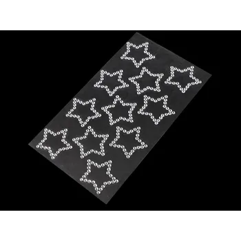 Vánoční dekorace Samolepicí kamínkové vločky, srdce, hvězdy - 3 crystal hvězda