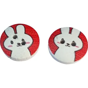 Knoflík Knoflík dřevěný, 15mm, zvířátka, ZV2