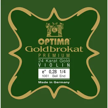 Struna pro kytaru a smyčcový nástroj Optima Struny pro housle Goldbrokat Premium 24 Karat GoldE 0,28 K x-hart 31102