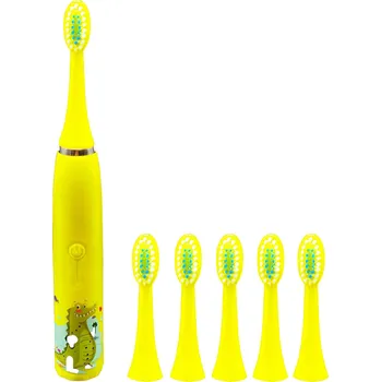 Zubní kartáček Excellent Dětský elektrický kartáček na zuby s nástavci - Krokodýl