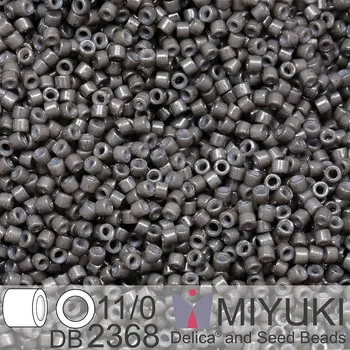 Korálek Korálky Miyuki Delica 11/0. Barva Duracoat Opaque Dyed Charcoal DB2368. Balení 5g.
