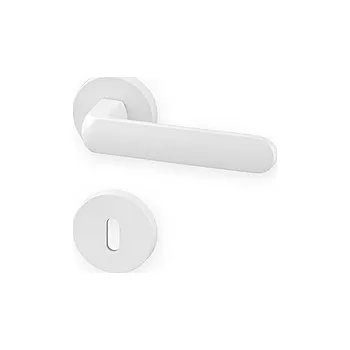 Dveřní kování Dveřní kování ACT Organic R (bílý), klika-klika, Otvor na cylindrickou vložku PZ, AC-T BÍLÁ