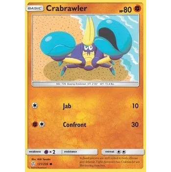 Volný čas Pokémon CEC 121/236 Crabrawler - Cosmic Eclipse Stav: Excellent, Verze: NORMAL