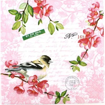 Papírový ubrousek Ubrousek, větvička a pěnkava, 1 ks