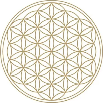 samolepka Cereus Samolepka květ života malá zlatá 4 cm