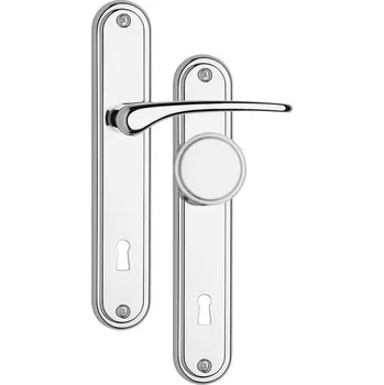 Stavební výplň Rostex Ideal dveřní kování - klika-knoflík pro klíč 72mm Ti