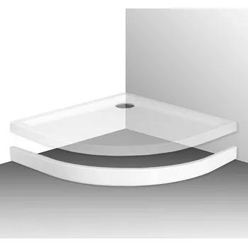 Panel k vaně FLAT ROUND panel 80 mm Univerzální Bílá Panel čelní / 1000