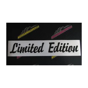 Polep vozidla SAMOLEPKA Limited edition 002 (09 - bílá) NA AUTO, NÁLEPKA, FÓLIE, POLEP, TUNING, VLASTNÍ TEXT, TISK, AUTOSAMOLEPKY.cz, POLEPY, OBRÁZEK, LOGO, SAMOLEPKY