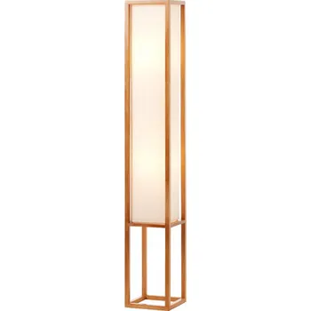 Stojací lampa Brilliant 93093/09 Stojanová lampa SEASIDE 120cm textilie + DŘEVO