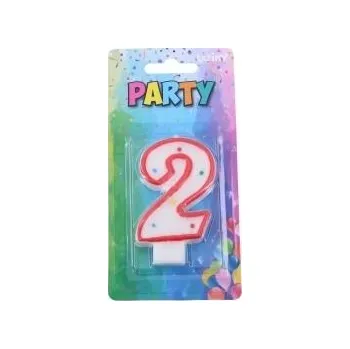 Dortová svíčka Dortové svíčky - narozeninová číslice 2