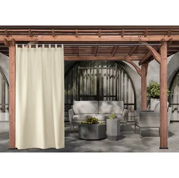Pergola Venkovní zahradní závěs s poutky SANTIAGO color 16 smetanová, různé rozměry (cena za 1 kus) + dárek úvaz MyBestHome Rozměr: 155x200 cm