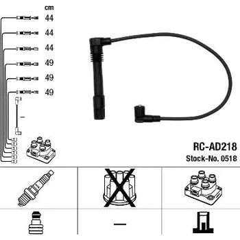 Zapalovací kabel Sada kabelů pro zapalování NGK RCAD218