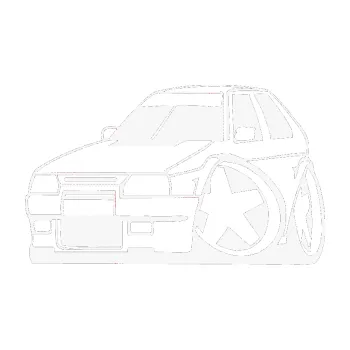 Polep vozidla SAMOLEPKA Škoda Favorit karikatura levá (09 - bílá) NA AUTO, NÁLEPKA, FÓLIE, POLEP, TUNING, VLASTNÍ TEXT, TISK, AUTOSAMOLEPKY.cz, POLEPY, OBRÁZEK, LOGO, SAMOLEPKY