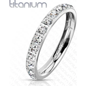 Prsten Spikes USA Dámský prsten titan se zirkony - velikost 50 - TT1047-50