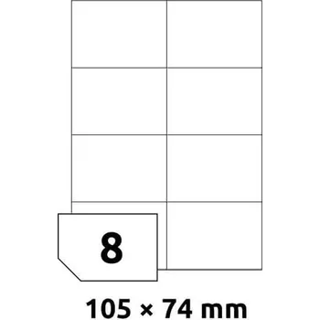 Samolepící etiketa Europapier Samolepící etikety bílé A4 SMARTLINE, 100 listů Varianta: 105x74 mm