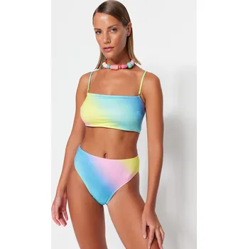 Dámské plavky Dámské plavky vrchní díl Trendyol Trendyol světle modrá | růžová 2031314